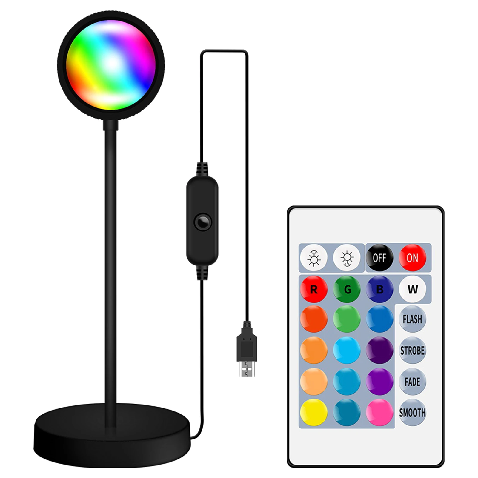 

Sunset Lamp USB Projector Night Light Sunset Projection Led Desk Lamp for Bedroom Atmosphere Rainbow Lamp Decoration Light