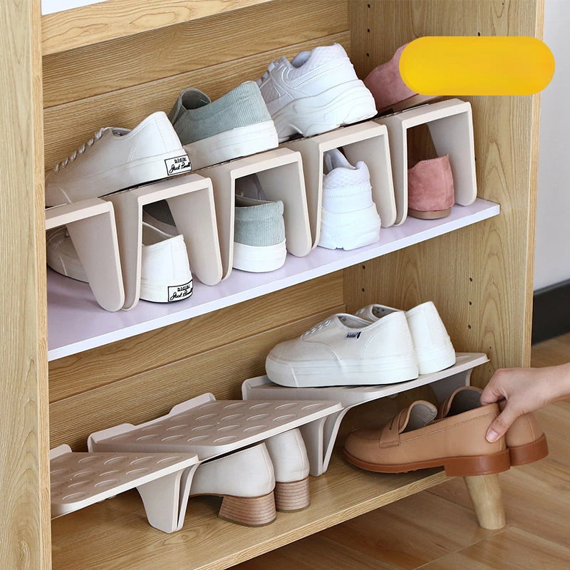 Компактный шкаф для обуви, стеллаж для хранения обуви, простой домашний общежитие, Женский пластиковый двухслойный дверной стеллаж для обуви, тапочек