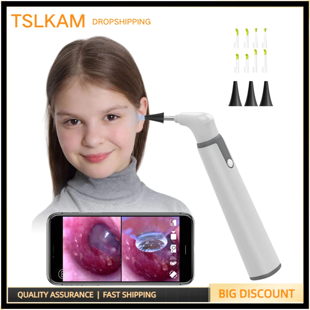 

Wireless Otoscope Ear Camera 3.9mm 720P HD WiFi Ear Scope with 6 LED Lights for Human and Pets Support Android and iPhone