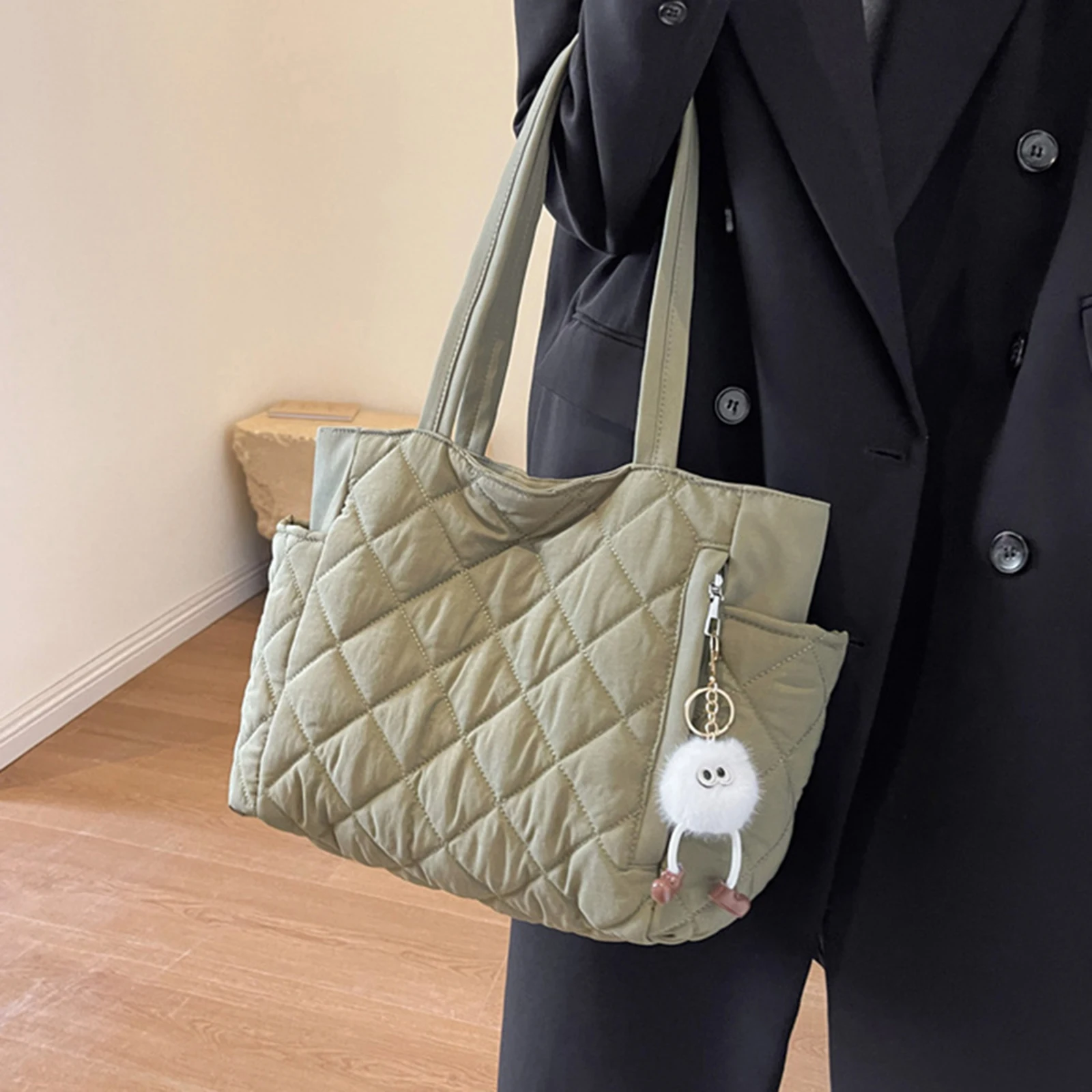 

Women's Autumn Winter Shoulder Bags Large Capacity Tote Handbag Underarm Bag for Work Shopping