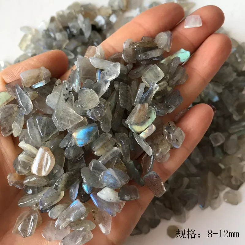 

100g 3 Size Natural Crystal Gray Labradorite Moonstone Gravel Rock Quartz Raw Quartz Crystals Natural Stones