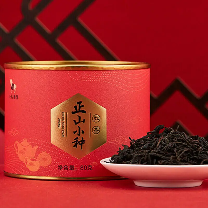 

Натуральный черный чай премиум-класса Zhengshanxiaozhong, 80 г, консервированный ароматный чай, забота о здоровье