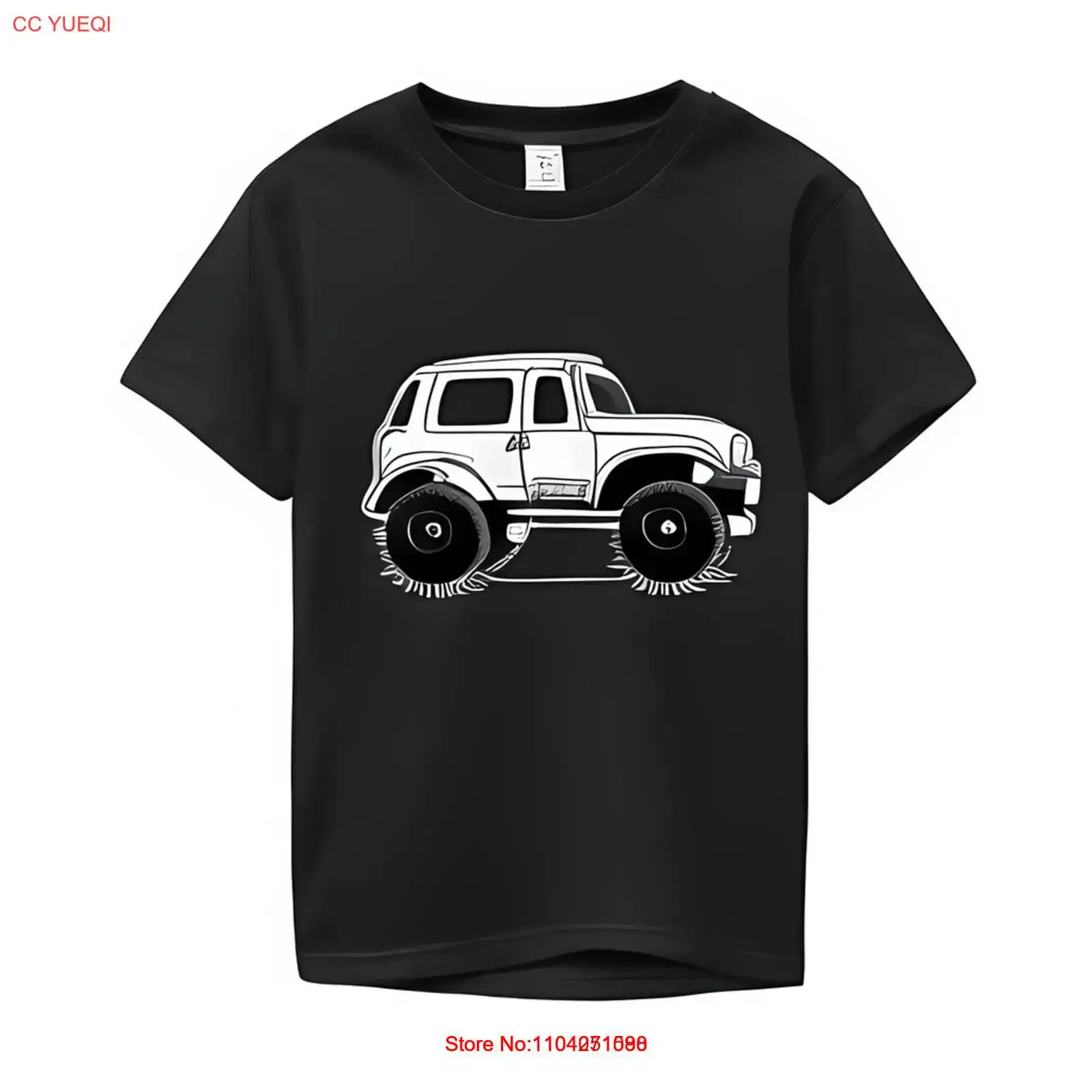 Мужская черная футболка с рисунком Adventure Off Road Car