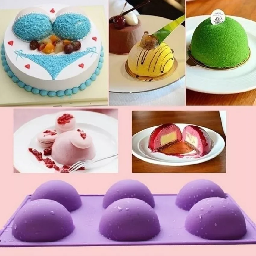 

2022New Silicone 6 Round Shape Mold Muffin Pan Jelly Cupcake Candy Mold Cake Chocolate Soap Mould Baking Tool