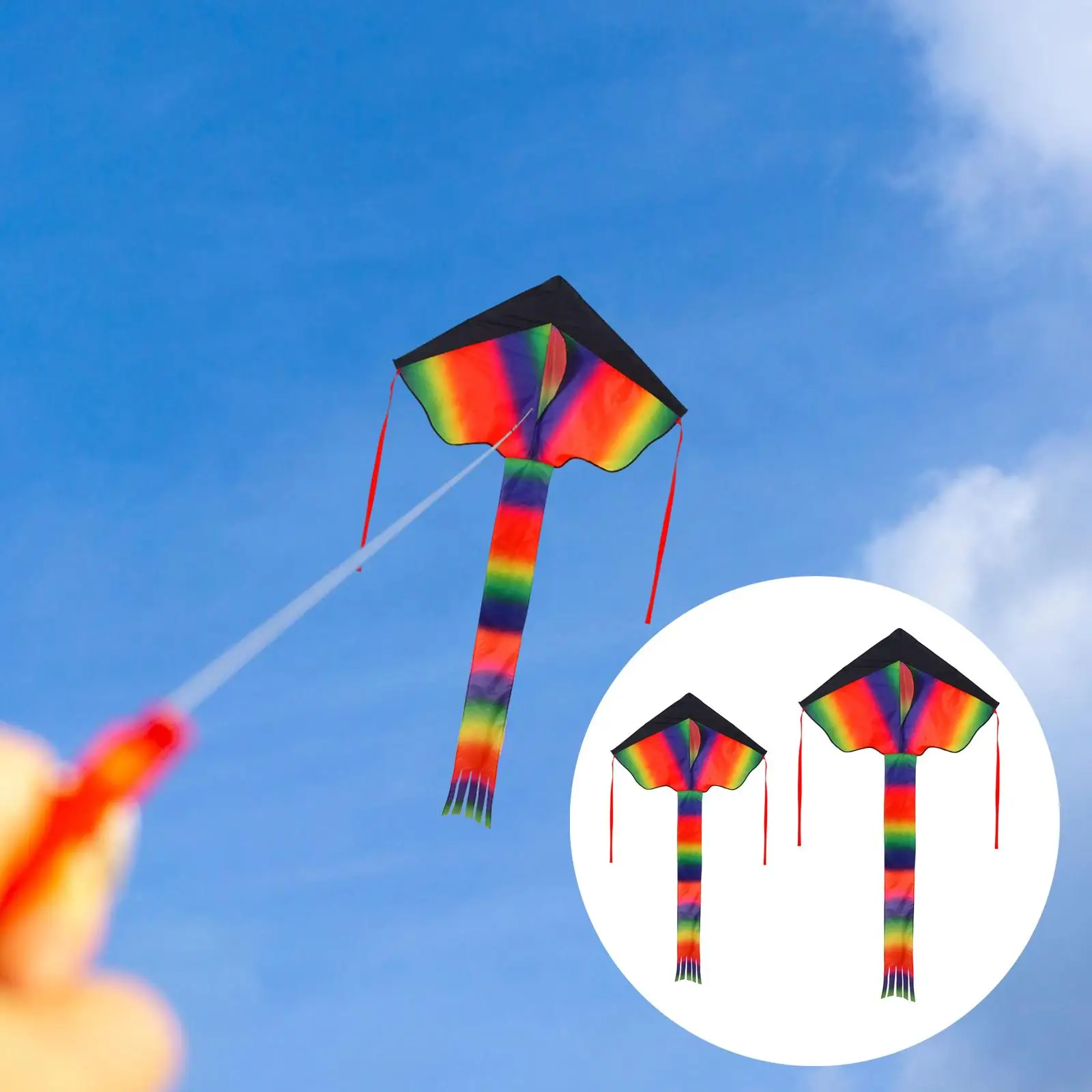 

Летающий змей Delta Kites, яркие летающие игрушки, большой воздушный змей с длинным хвостом, 1 ширина, для начинающих подростков, для активного отдыха