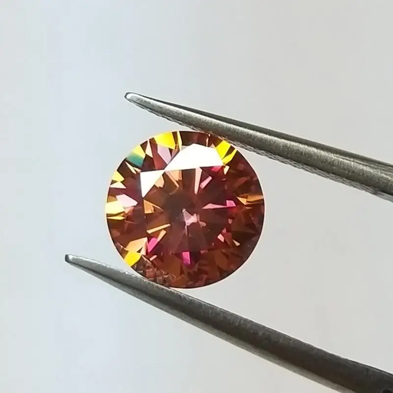 

Red Color Moissanites 0.5-3ct 5.0mm 6.5mm 8.0mm 9mm Round Cut Synthetic Gems For DIY Jewelry Making Moissanite With GRA Report