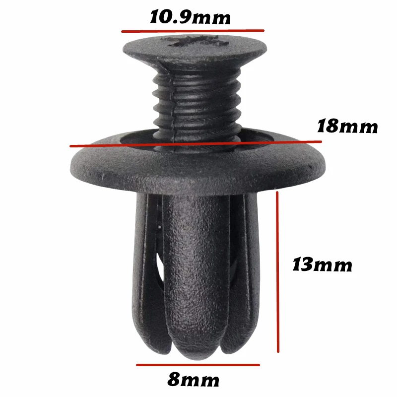 

20 шт. подходят для автомобильных зажимов с отверстием 8,1 мм, крепеж для бампера, пластиковые автомобильные винтовые фиксаторы, зажимы 86590-28000 0G032-50037-A C32