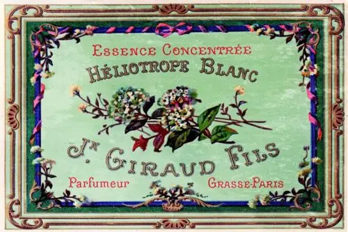 Французский парфюмерный рекламный щит Heliotrope Blanc Scent металлический знак в