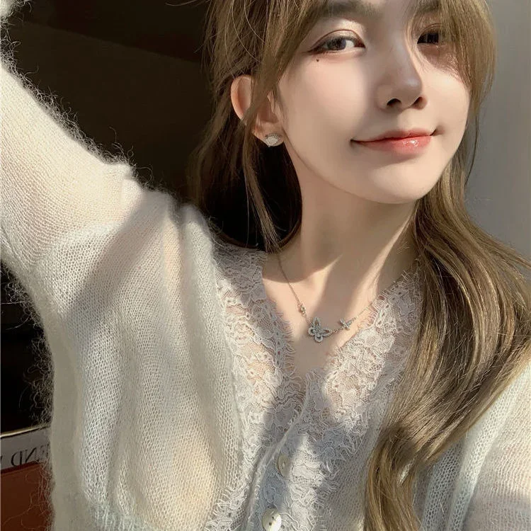 Женский винтажный топ с v-образным вырезом