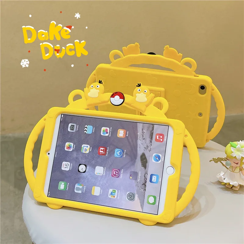 

Cartoon Duck For Apple ipad 5 6 th Mini123 9.7 10.2 pro 11 10.9 10.5 inch Air 2019 4 5 Tablet Soft Silicon Stand Funda Case kids