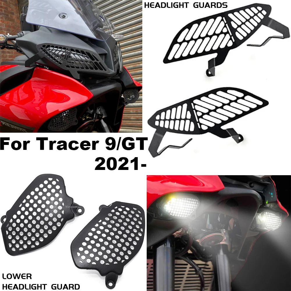 

Headlight Guard Protector Lower Head Light Grille Protection Grill Cover For Yamaha Tracer 9 Tracer9 GT 9GT Tracer9gt 2021 2022