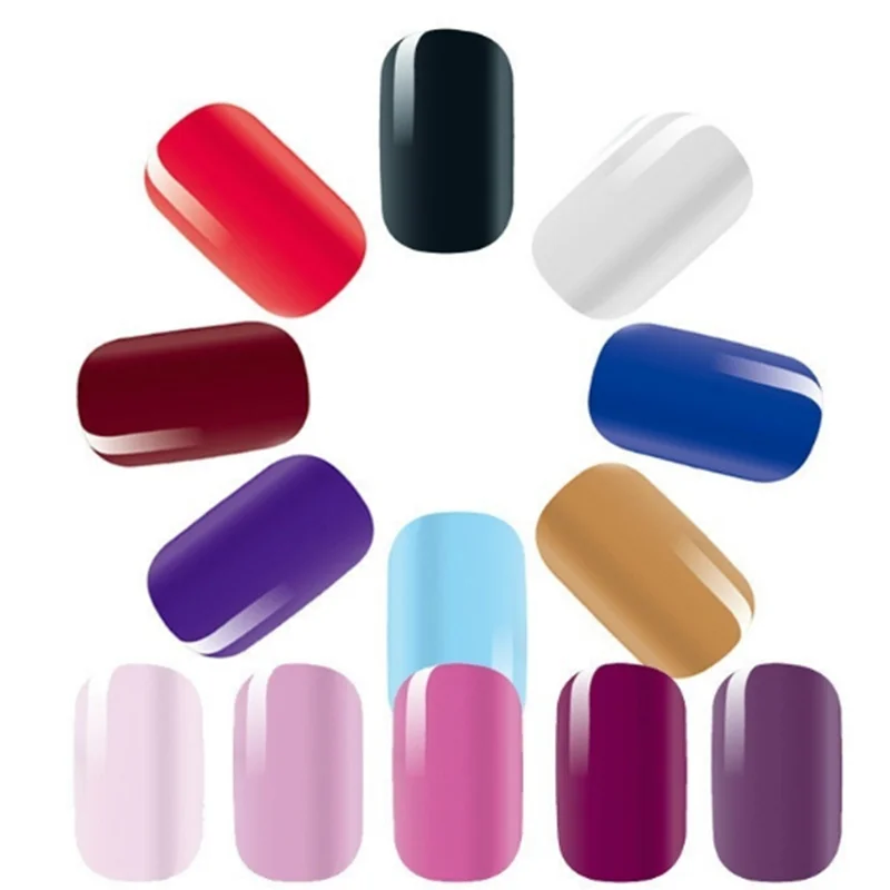 

14Tips Pure Color 3D Nail Polish Stickers Full Non-toxic Nail Art Wraps Beauty Nail Stickers Manicure Decoration Tools Wholesale