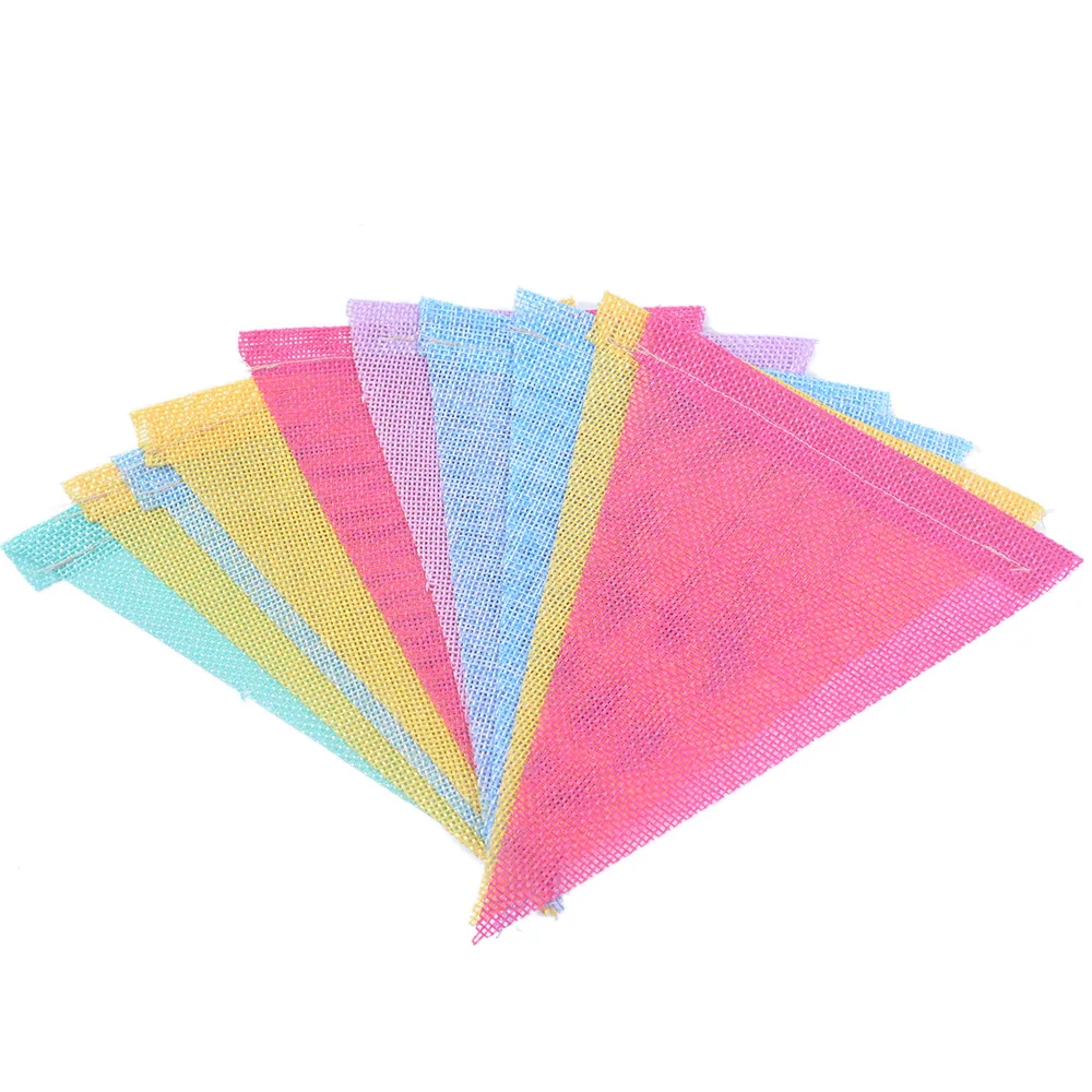 Яркие джутовые льняные флаги 12 флагов флажки на день рождения баннеры стену