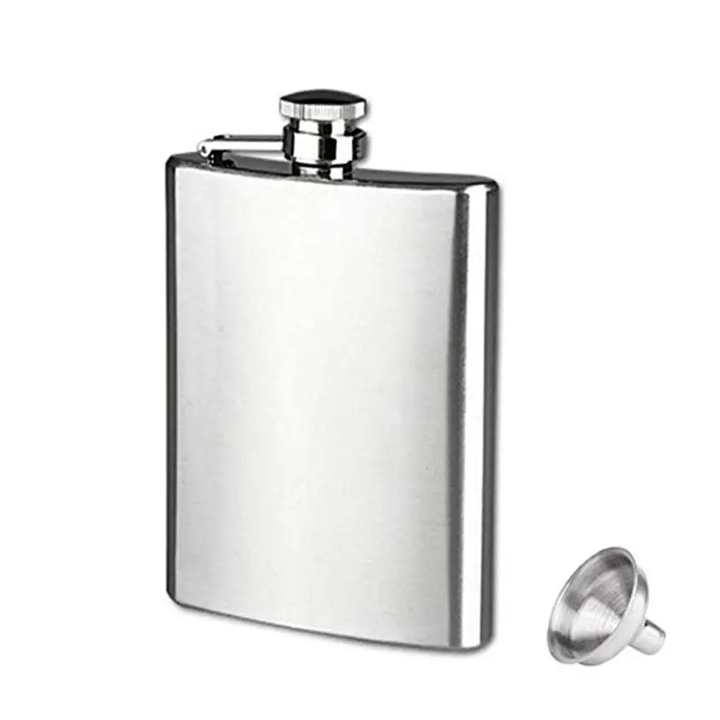 Mini Portable Hip Flask 4 5 6 7 8 9 10 18 oz Stainless Steel Hip Liquor Alcohol Bottle Flask with Cap Funnel