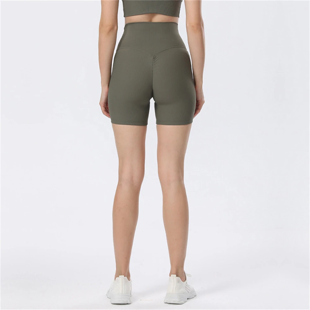 New High Waist Nude Feel Seamless Yoga Sports Shorts Women Hip Lift Workout Shorts Exercise Tight Yoga Leggings Fitness Wear