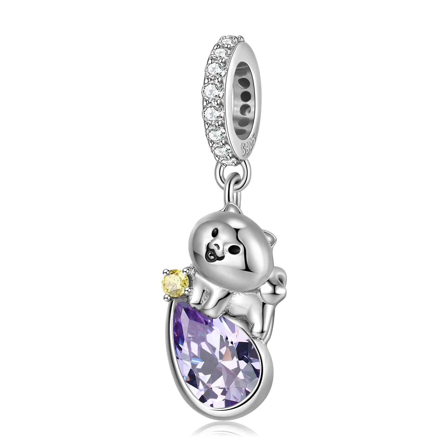 

Animal Shiba inu European Sterling Silver S925 DIY CZ Charm For Original Women Bracelet Necklace Chain Jewelry