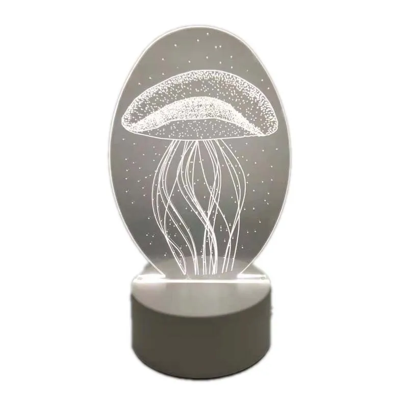 

Jellyfish Lamp Kawaii Pat The Night Light LED Creative Cute Deer Fidgety Toys Figure Anime Decor For Kids Girls Gift