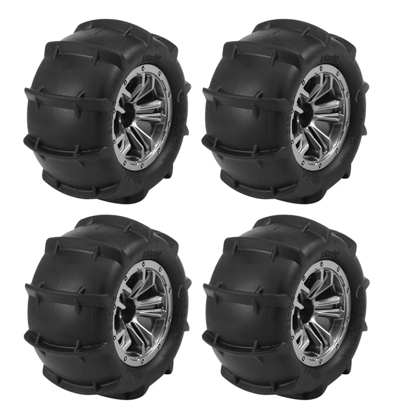

4Pcs 85mm Snow Sand Wheel Tire Tyre for Xinlehong Q901 Q902 Q903 9130 9136 9137 9138 Hosim 1/16 RC Car Upgrade Parts,1