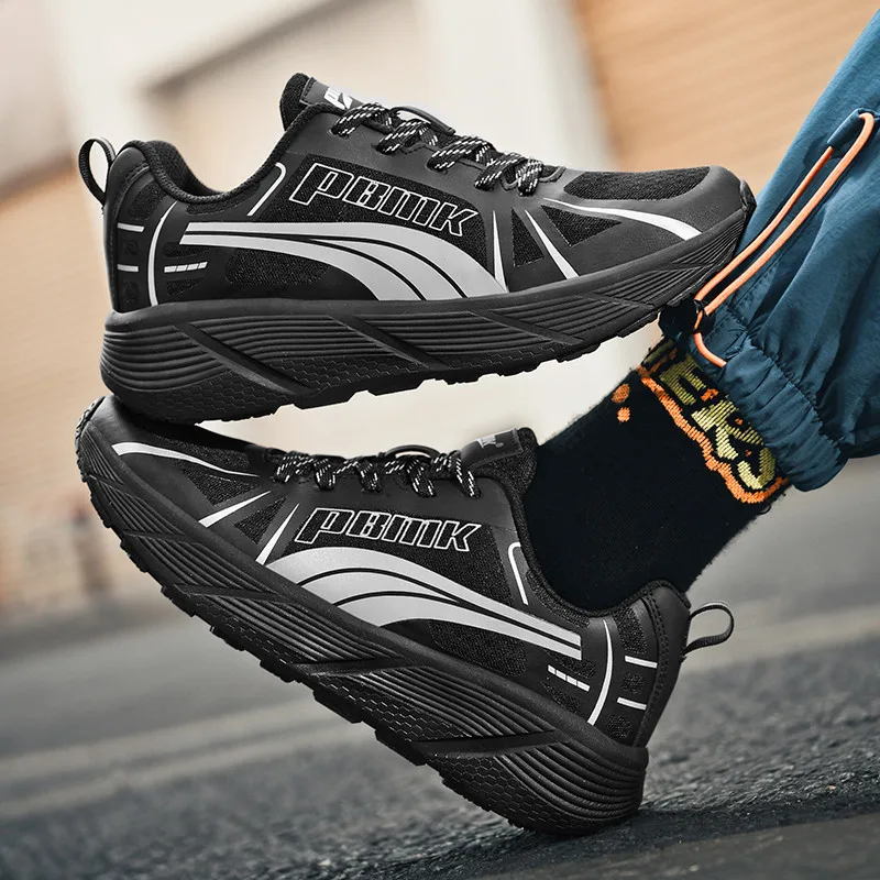 High-quality Mesh Breathable Platform Men's Running Shoes Comfortable Male Athletic Sneakers Anti-slip Casual Sports Shoes Men
