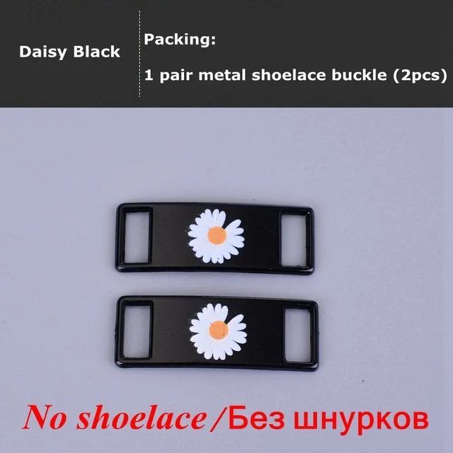 A 20 color elastic small daisy shoelace small daisy shoe buckle shoe accessories lazy magnetic shoe buckle small daisy shoelace