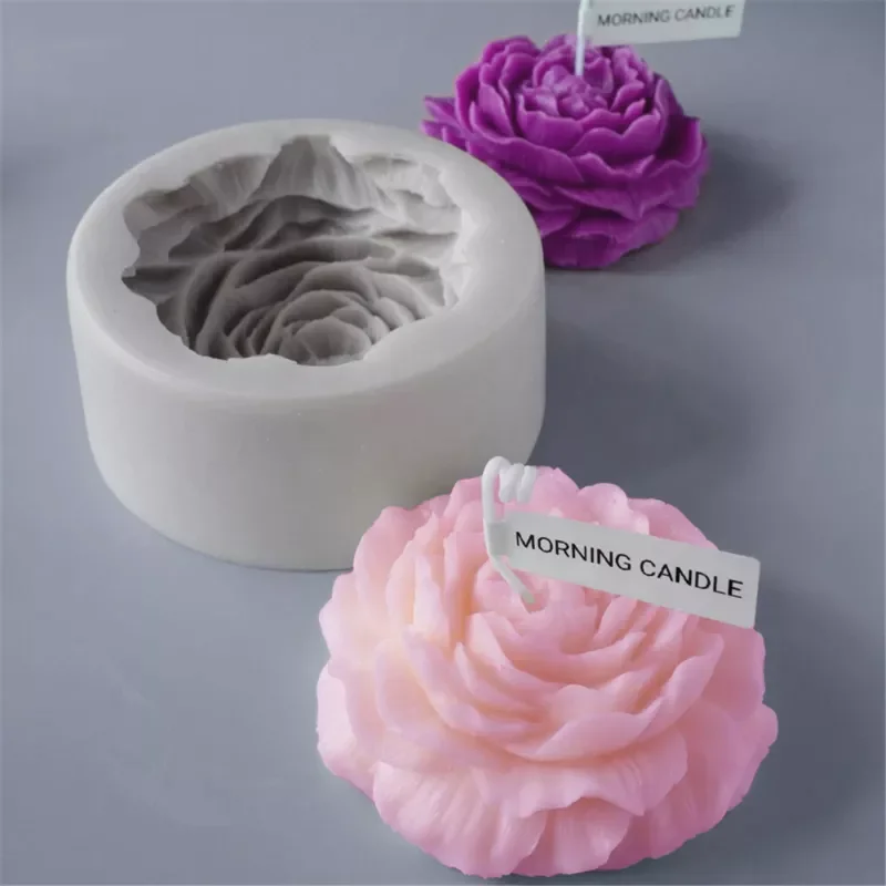 

Peony Lotus Handmade Soap Silicone Mold Diy Candle Drip Clay Glue Fondant Cake Decoration