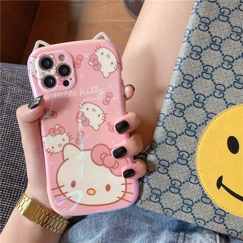 Чехол Hello Kitty для телефона с девушкой милый чехол iphone 13 12 pro max 11 8 7 6 s XR PLUS X XS Huawei p 50 40