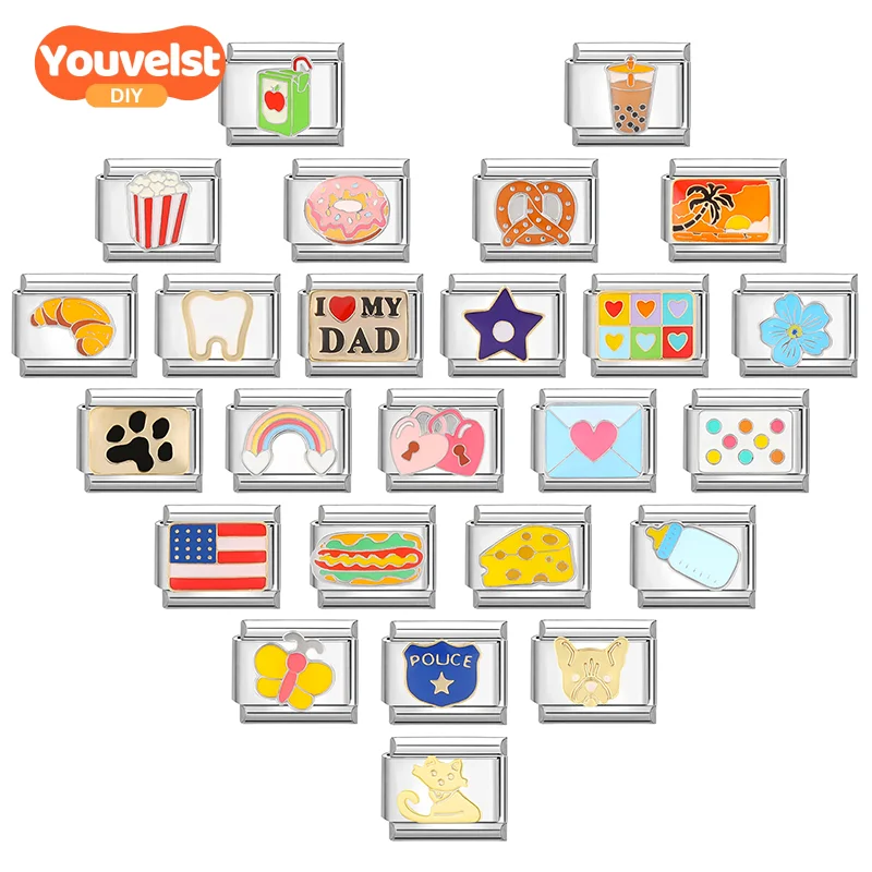 Youvelst яркие круассаны с радужными зубьями итальянские очаровательные звенья