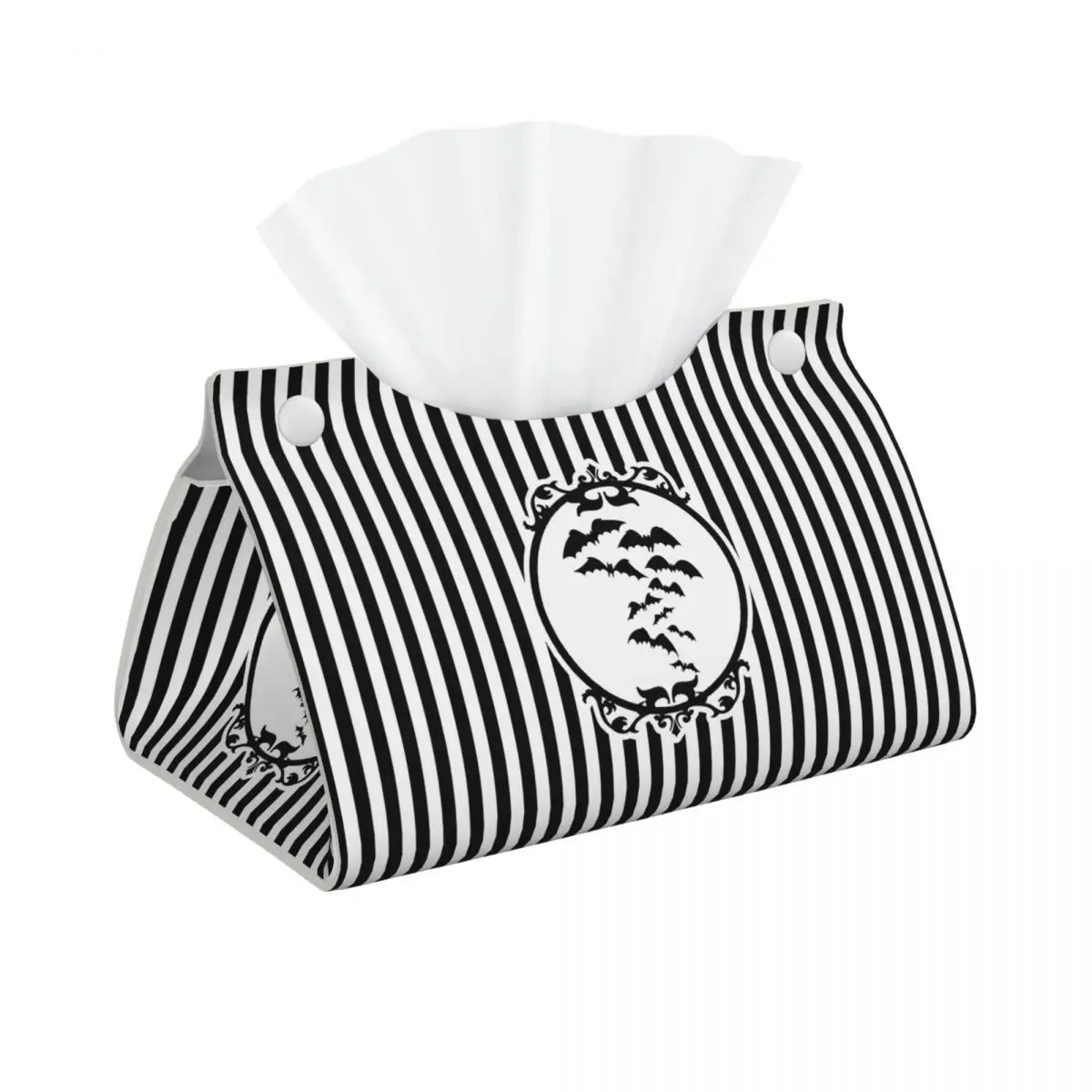 Пользовательский Хэллоуин готические летучие мыши держатель коробки для салфеток прямоугольная оккультная ведьма искусственная кожа коробка для салфеток для лица чехол для дома автомобиля