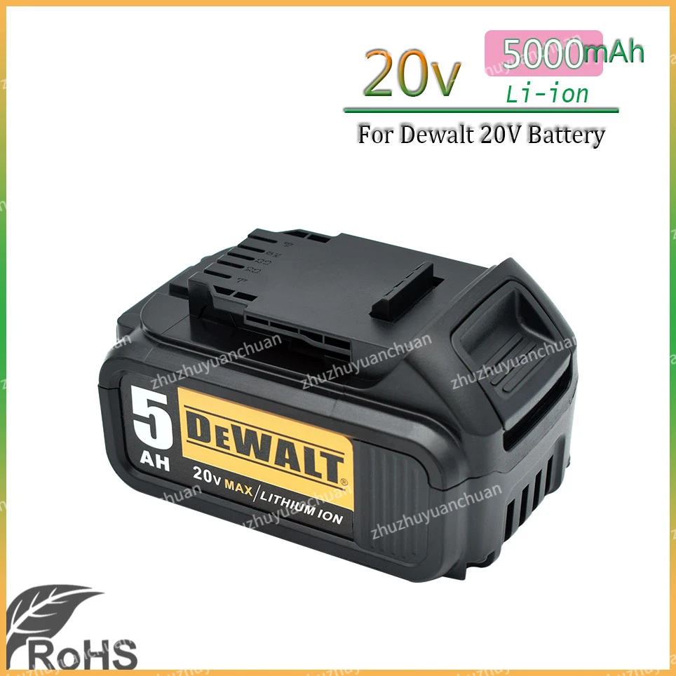 

20V 3.0AH/4.0AH/5.0AH/6.0AH 100% Original rechargeable power tools battery ,for DeWalt DCB184 DCB181 DCB182 DCB200 18V battery