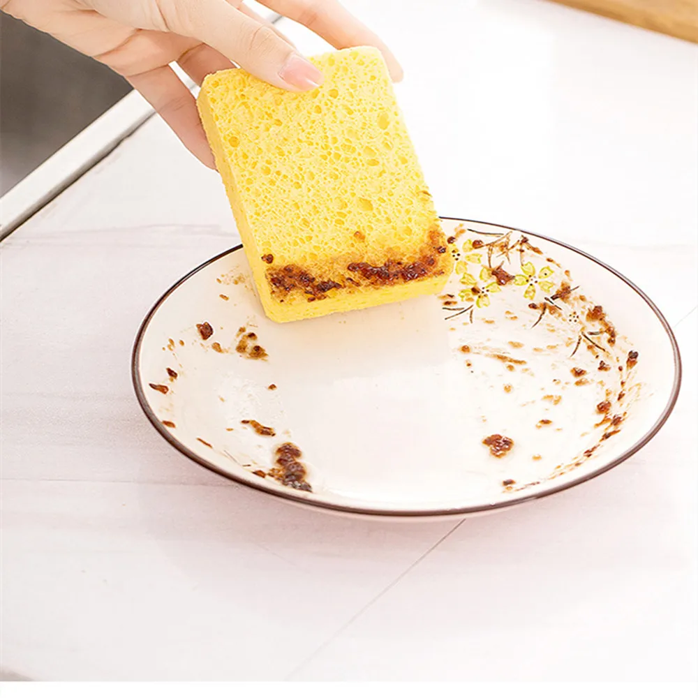 

11x7x2.2cm Wood Pulp Sponge Eraser Magic Sponge Used For Household Bathroom Cleaning Brushes Kitchen Dish Cleaner Accessories