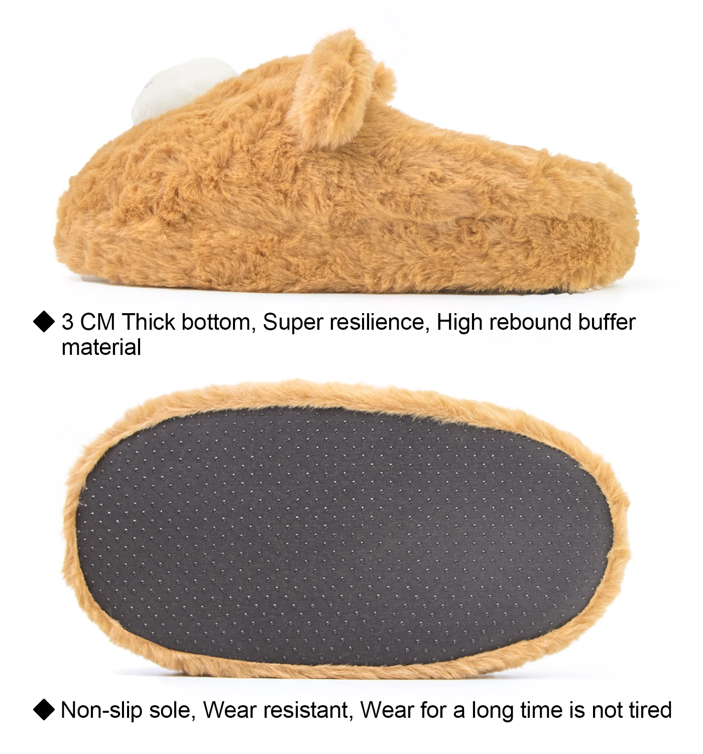 Womens Cute Bears Slippers Warm Fuzzy House Slipper Animal Slippers Home Fluffy Bear Slippers for Women Men Brithday Gifts Gift