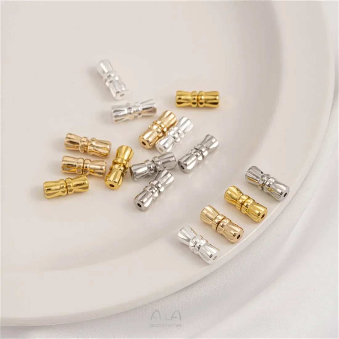 14K18K упаковка золотая и серебряная пряжка с винтом жемчужное ожерелье сделай сам