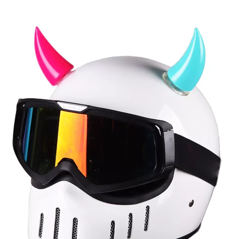 

Car Motorcycle Helmet Devil Horn Cute Cat Ears Decoration Motocross Full Face Off Road Helmet Decoration Car Accessories