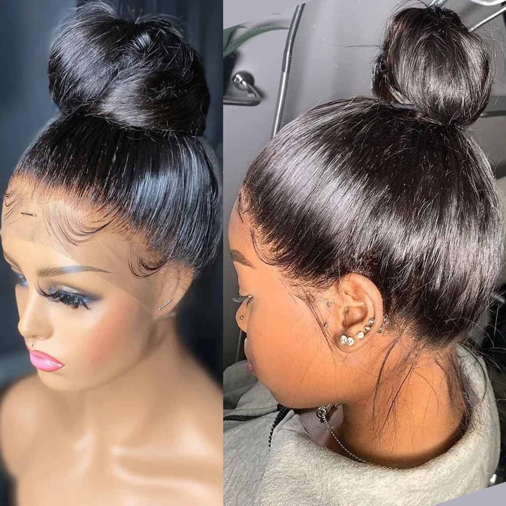 250 Плотность 360 Full Hd Парик из натуральных волос на кружеве 13X6 Прямые фронтальные