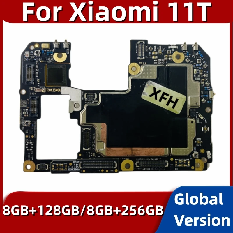 

Original Unlocked Mainboard For Xiaomi Mi 11T Mi11T 5G Main Circuit Board 128GB 256GB Global ROM Motherboard With Google Install