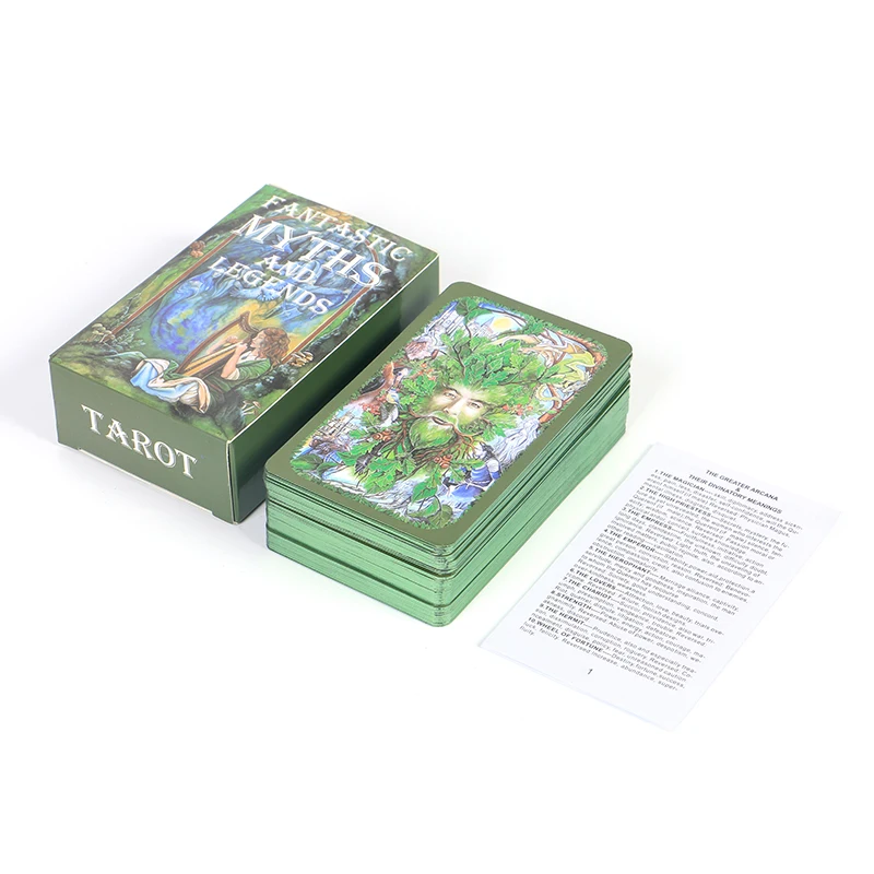80-Card Deck in English Fantastic Myths and Legends Tarot With Guidebook For Friends Party Gift Entertainment Board Games