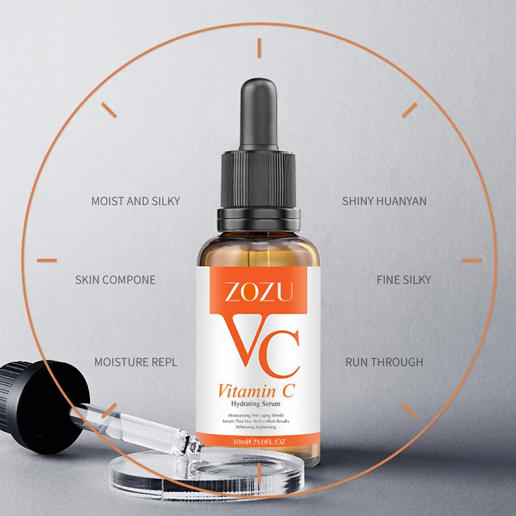 

Vitamin C Facial Essence Moisturizing Brightening Eye Cream Hyaluronic Acid Anti-Wrinkle Massage Shrink Pores VC Serum 30ml