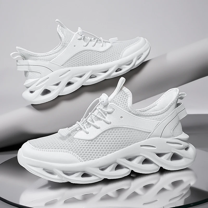 Кроссовки мужские сетчатые на шнуровке повседневные Сникерсы дышащая легкая