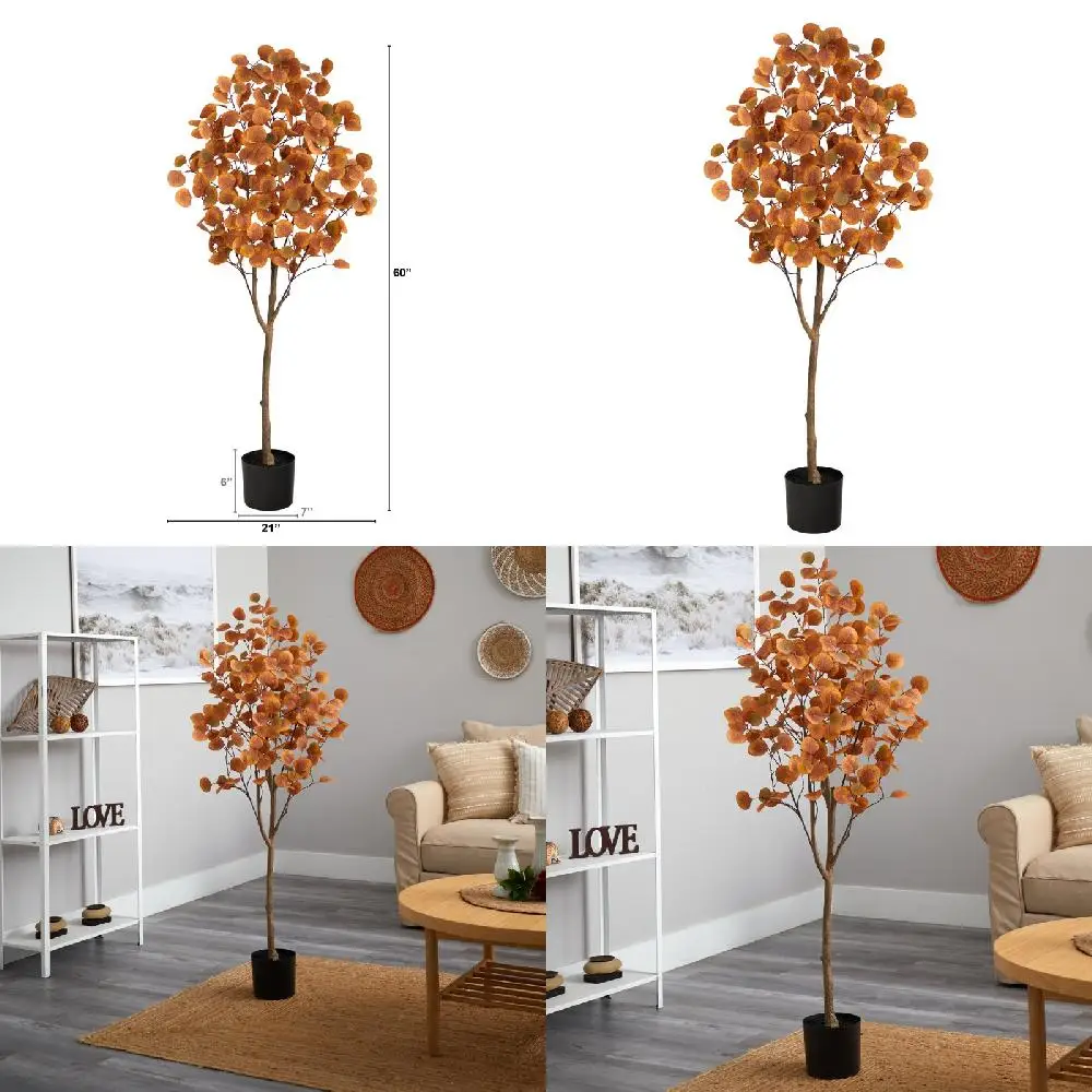

Home Accent Beautiful Artificial Eucalyptus Tree, Potted in Natural Plastic Pot by Home Accent - Decorate Your Home with Nature!