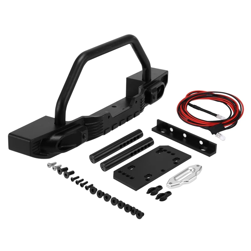 

Metal Front Bumper With LED Light For Axial SCX10 & SCX10 II 90046 TRAXXAS TRX4 1/10 RC Crawler Car Upgrade Parts