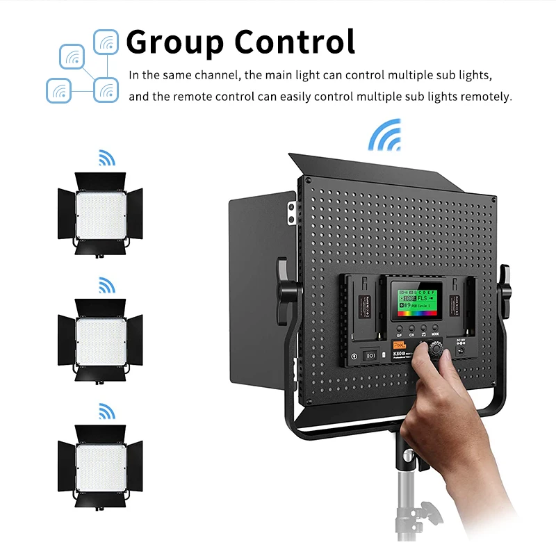

Pixel K80 RGB lamp photo studio Youbute YouTube video shooting live video lighting professional photography lights