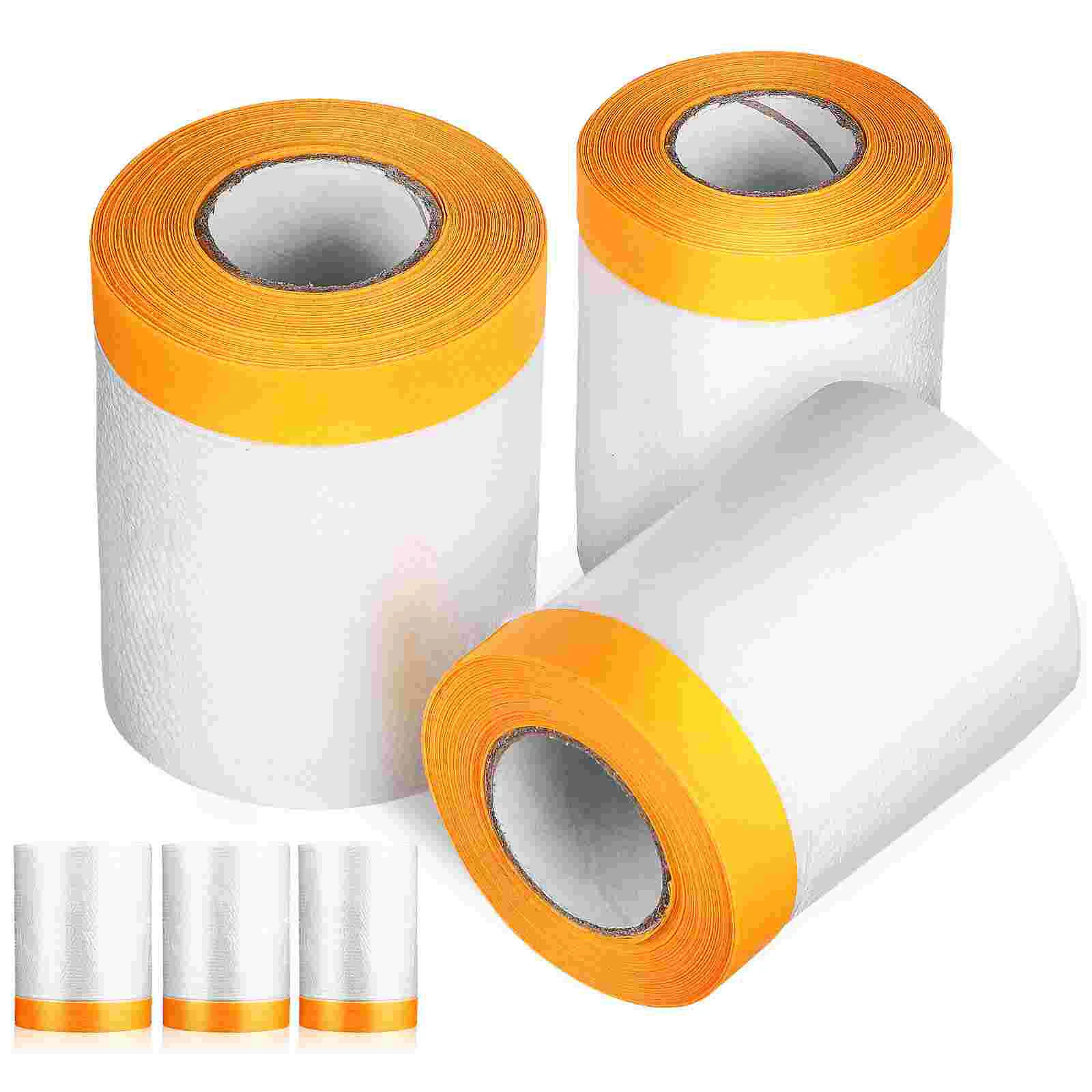 

6 Rolls Dust Protection Premium Tear-resistant Adhesive Practical Masking Papers Tapes Masking Paper Films