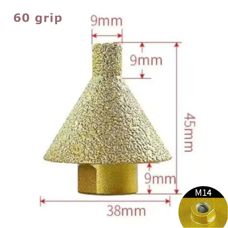 

M10/M14 алмазные фрезы для фаски диаметром 38/50 мм, фреза для плитки, мрамора, бетона, кольцевая пила, резак для камня, сверление коронок