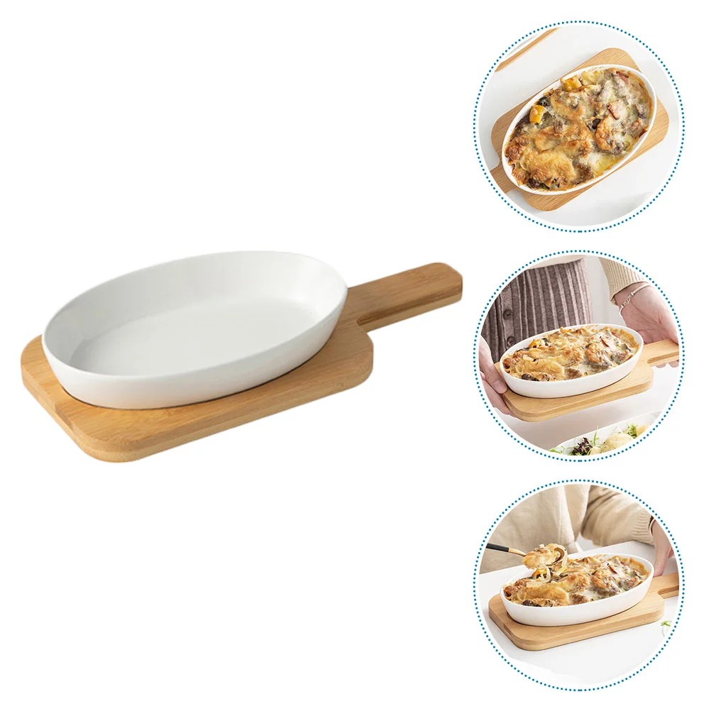 

Dish Ceramic Baking Pan Bowl Oven Bakeware Plate Plates Porcelain Salad Roasting Serving Lasagna Brulee Cremecasserole Handle