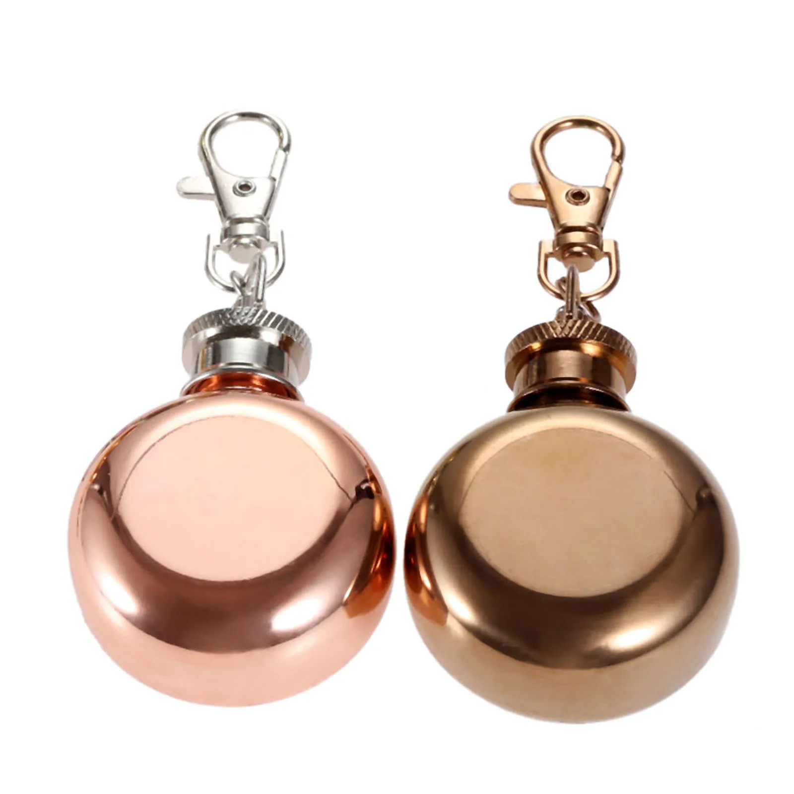 

Mini Stainless Steel Liquor Alcohol Hip Flask with Keychain 1 Oz Whiskey Wine Pot Small Flasks Gift for Men Bridesmaid Gift