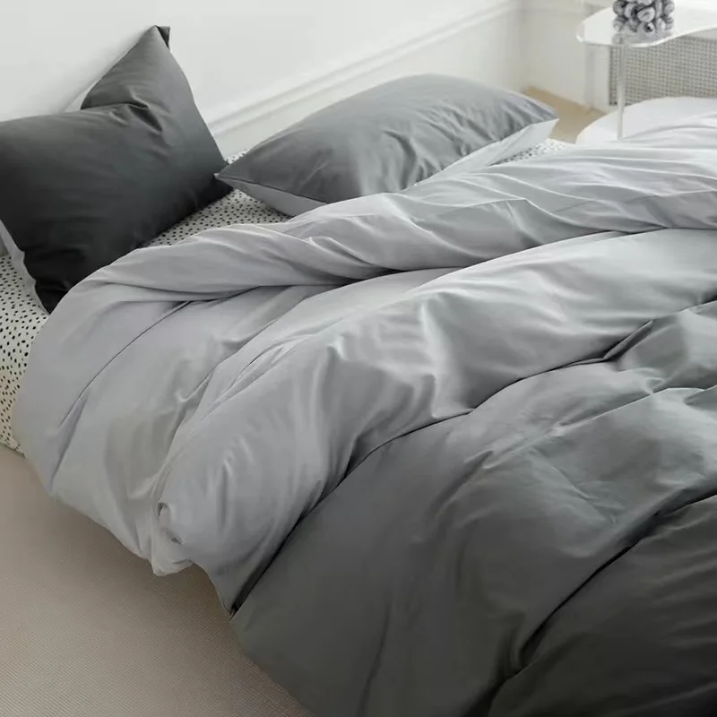 

Gradient Colorful Gray Blue Duvet Cover set Twin Queen Double King Soft 100%Cotton Doona Cover Bedding Set Bed Sheet Pillowcases