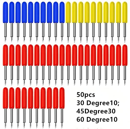 

Сменные лезвия для Roland Cricut 30/45/60 градусов 50 шт.