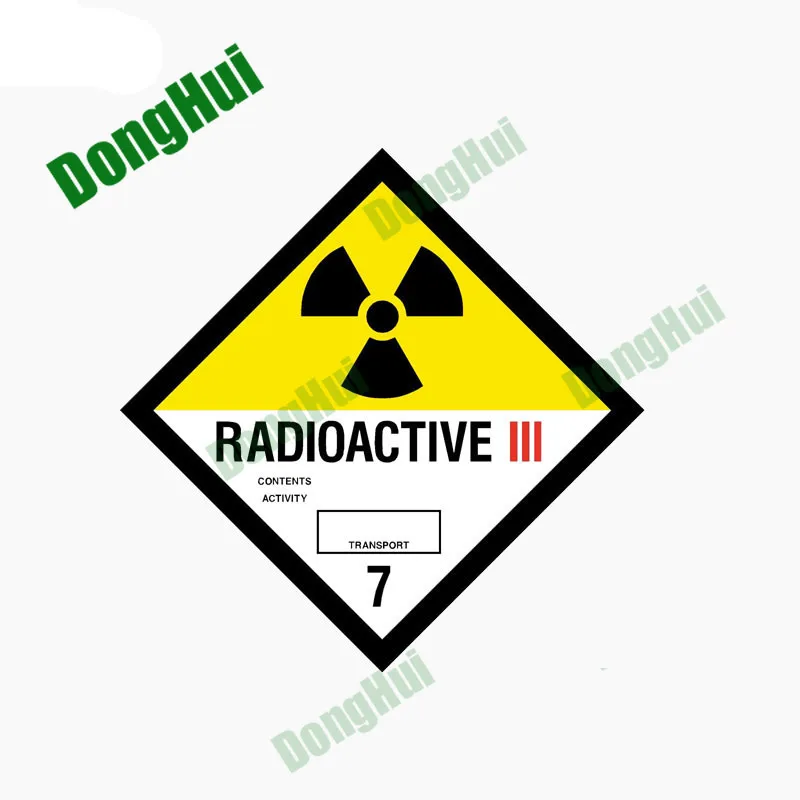 

Level 3 Radioactive Warning Sign Car Sticker Motorcycle Trunk Helmet Surfboard Luggage Camper Sticker Scratch PVC Waterproof