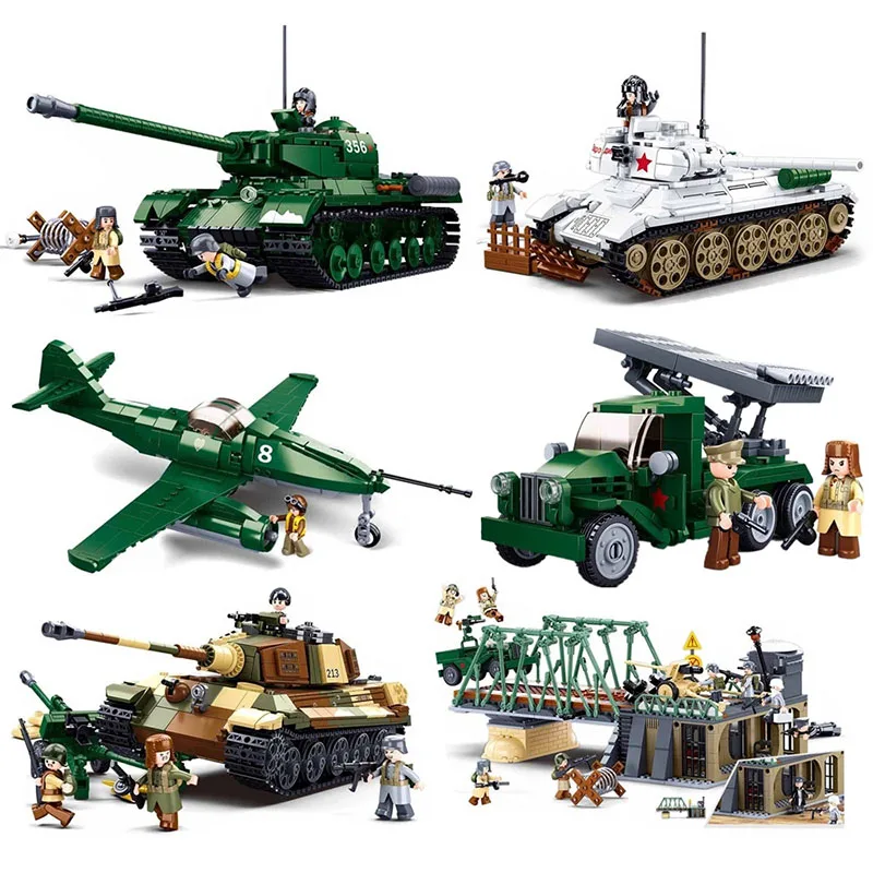 

WW2 армейский Военный солдат, город, строительные блоки, искусственный танк, головоломка, игрушка, сборные игрушки, детские подарки