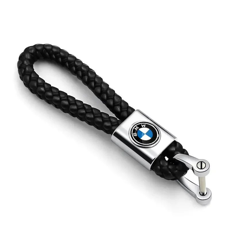 

Брелок с логотипом автомобиля, металлический брелок с логотипом автомобиля, нейлоновый плетеный веревочный брелок для ключей для BMW E90 E60 E61 E93 E87 E36 E46 E39 E53 F30